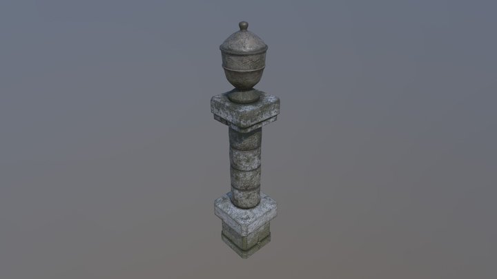 Column + Urn 3D Model