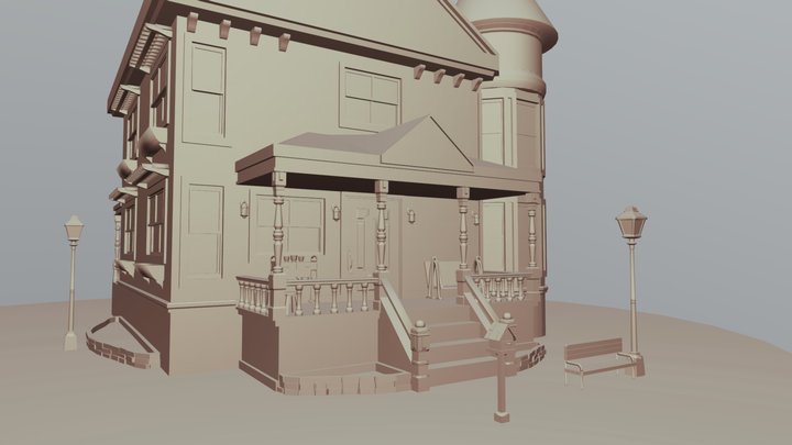 Cenario Externo - Casa 3D Model