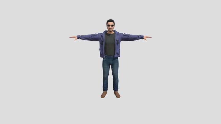 Techno gamrez charecter fbx 3D Model