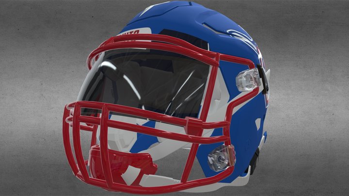 Oklahoma Christian School (OK) Saints Helmet 3D Model