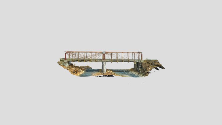 Bollman Truss Railroad Bridge 3D Model