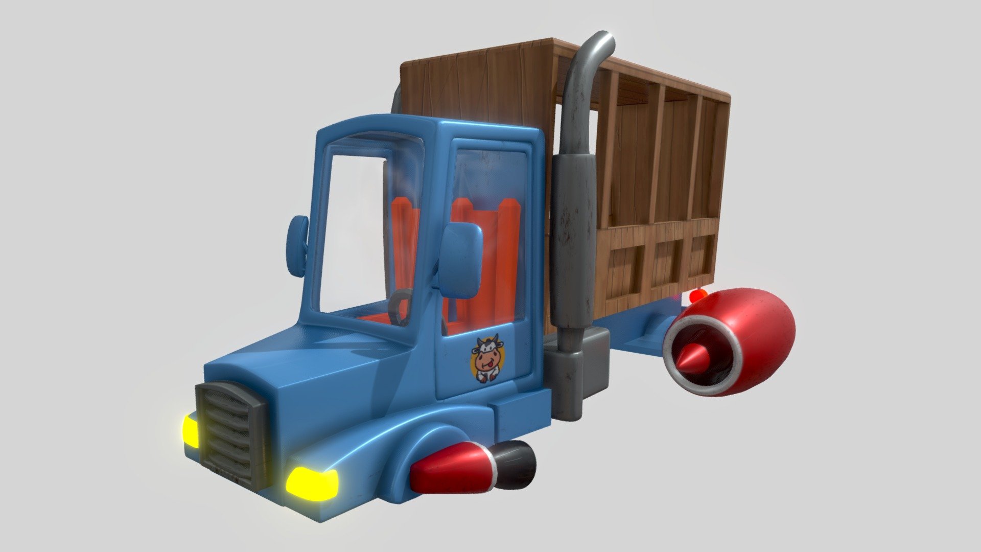 Stylized Flying Space Truck
