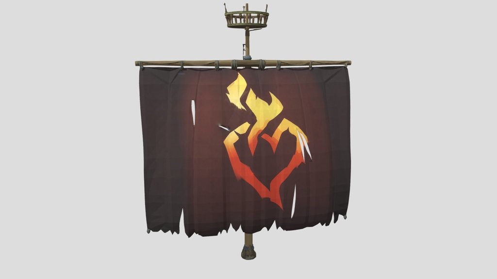Burning Blade Sail | Sea of thieves