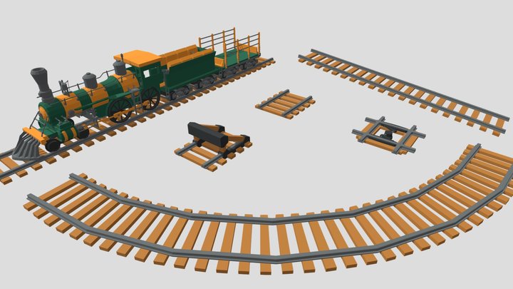 NOW FREE - Eco game - Steam Train prototype mod 3D Model