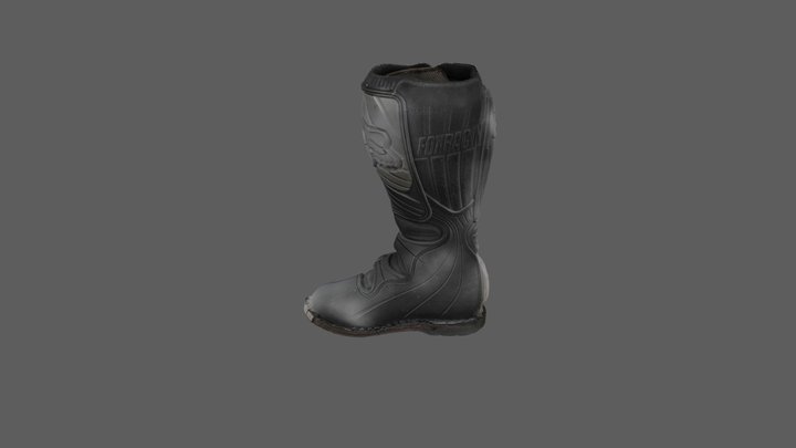 Dirt Bike Boot 3D Scanned 3D Model