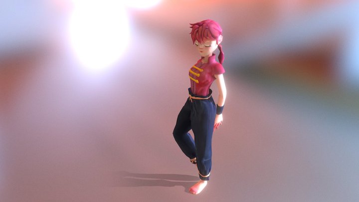 Kiss - Girl Ranma 3D Model