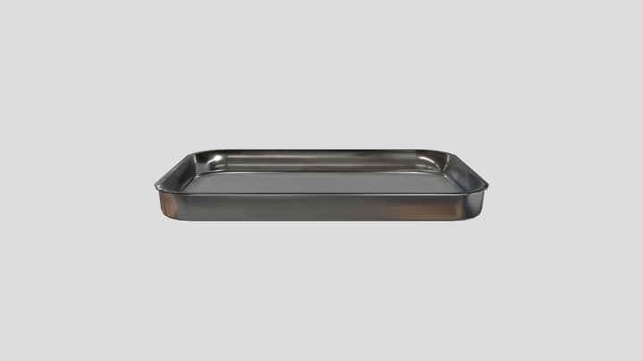 Kidney Tray Rectangular Low poly 3D Model