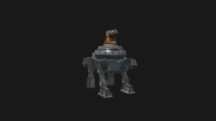 Robot Mech With Gun 3D Model