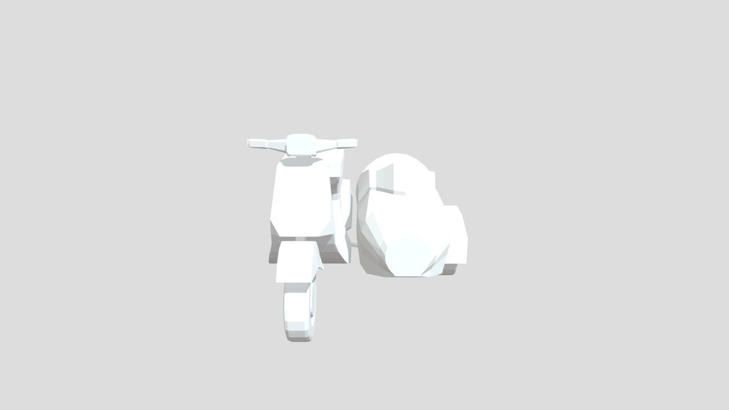 Low Poly Vespa (Untextured)