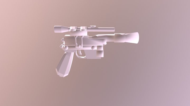 Han Solo's blaster, the DL-44 3D Model