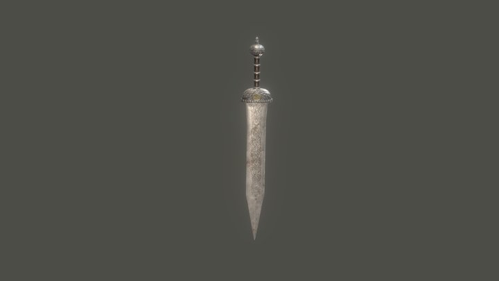 Roman Gladius Used Condition (Julius Ceaser) 3D Model
