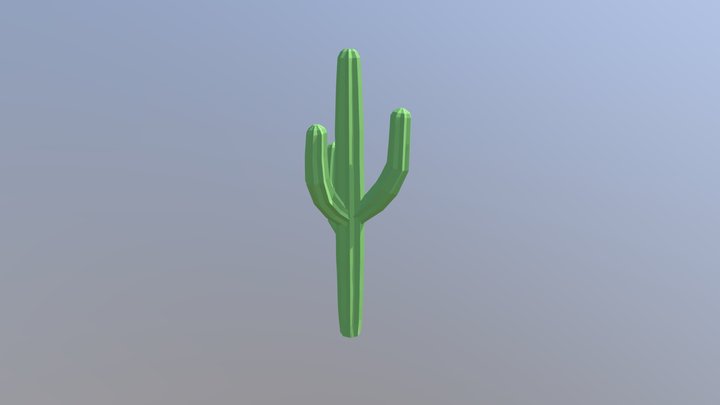Low Poly Cactus 3D Model