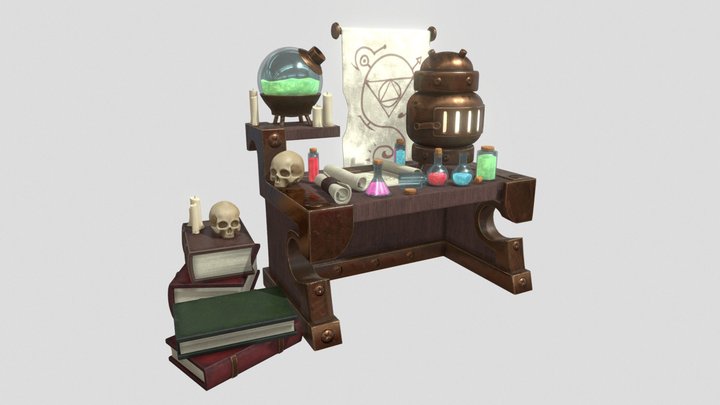 Mesa alquimia 3D Model