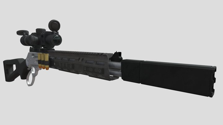 Lever Action Rifle (45-70) 3D Model