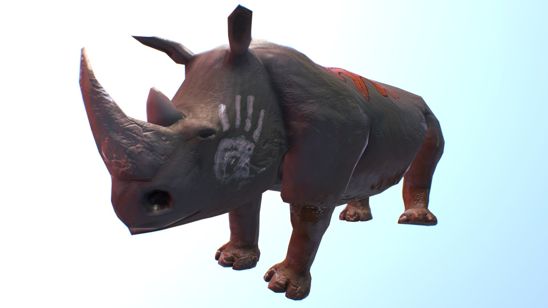 Tribal like - White Rhinoceros