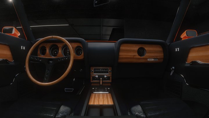 Mustang Mach 1 interior Inside Rafał Juszczyński 3D Model