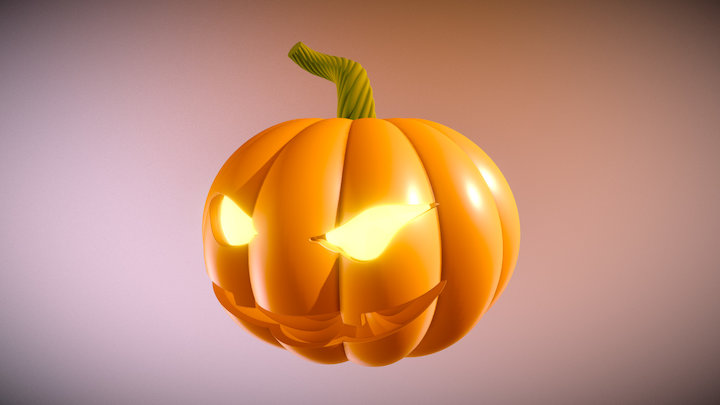 Mesh Fusion Pumpkin 3D Model