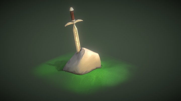 Sword in the Stone 3D Model