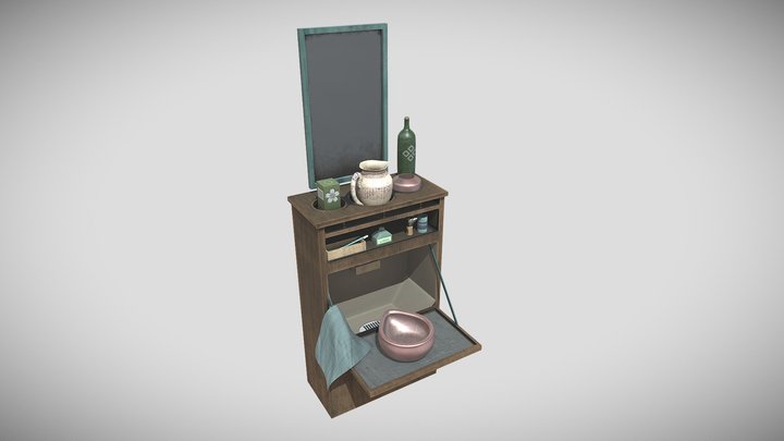 Antique Washstand 3D Model