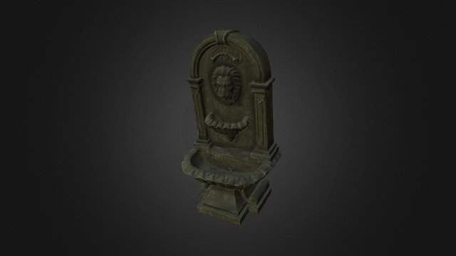 Lion Water Feature 3D Model