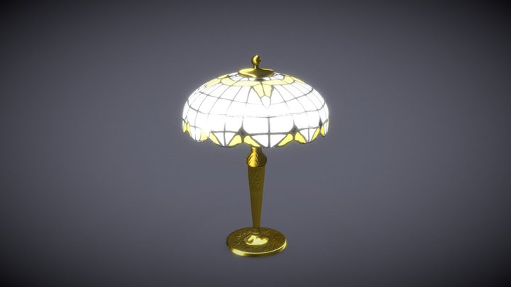 1920s Art Deco Lamp 3D Model
