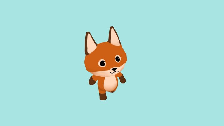 Fox Walk Cycle 3D Model