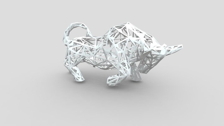 Бык Сеткой 3D Model