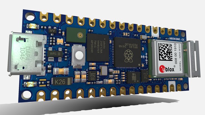 Arduino Nano RP2040 3D Model