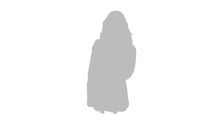woman wearing a fur coat 3D Model