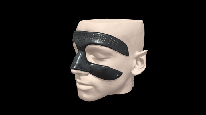 Mascara de Futbolista V2 3D Model