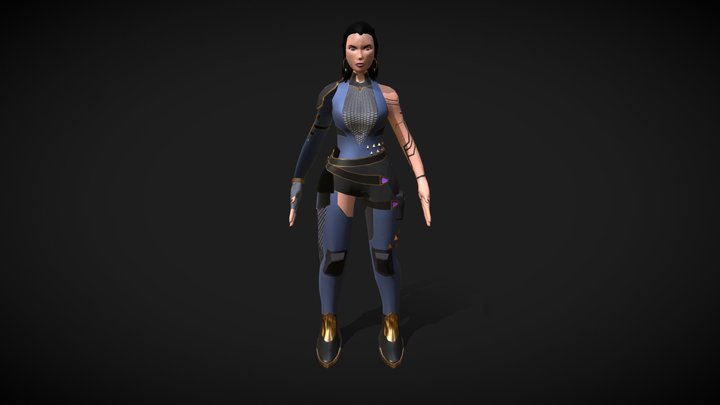 3D Character Model With Texture 3D Model