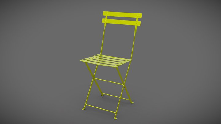 Bistrot Chair Folding Metal 3D Model
