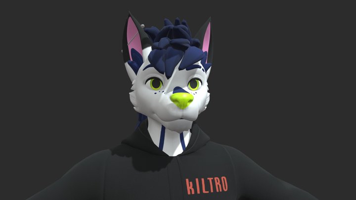 Invisy ArcticFox - Fursona 3D Model v2 3D Model