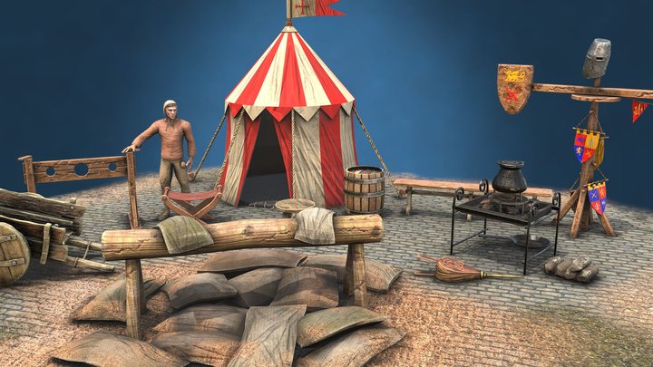 Medieval Fayre - free game assets – Kostenloses 3D-Modell STL