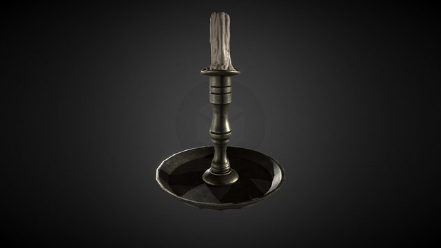 Medieval Candle 3D Model