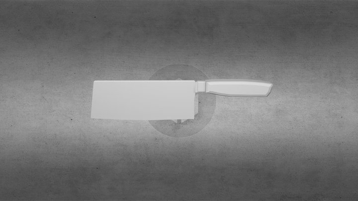 Low Poly butcher knife fbx 3D Model