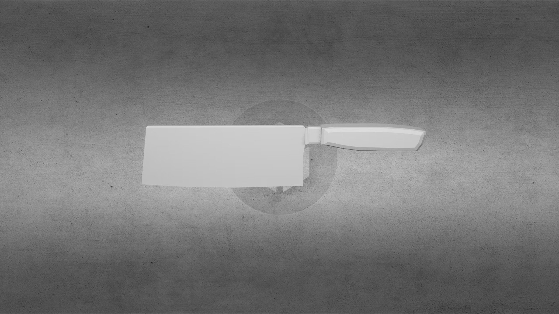 Low Poly butcher knife fbx