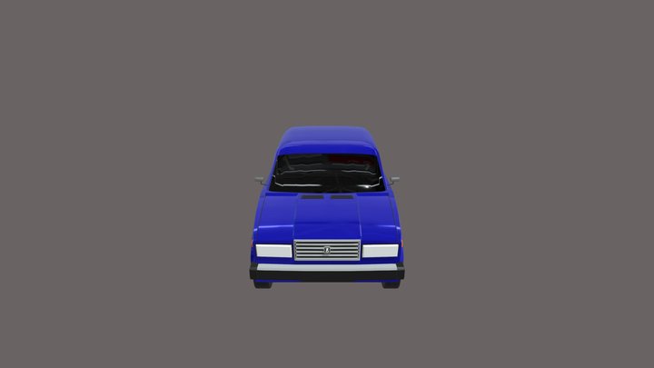 LADA 2107 Low Poly 3D Model