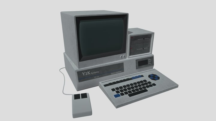 Retro Computer 3D Model
