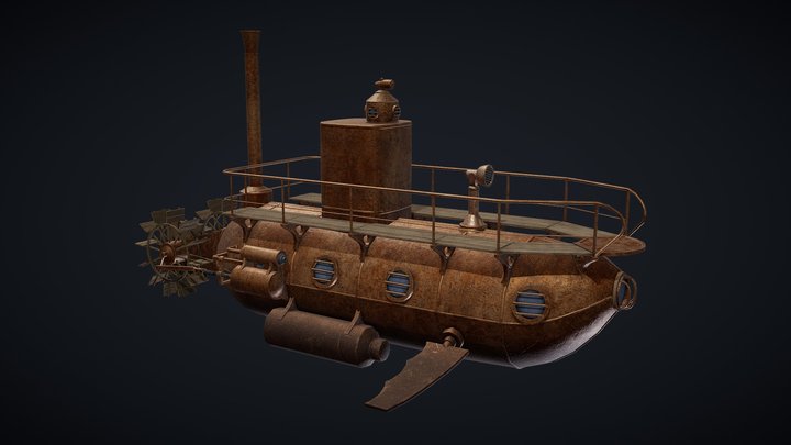 Ancient submarine 3D Model