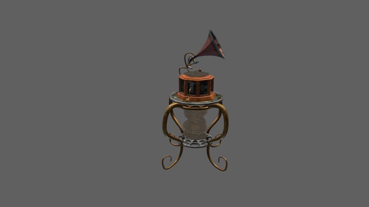 Old vitrola 3D Model