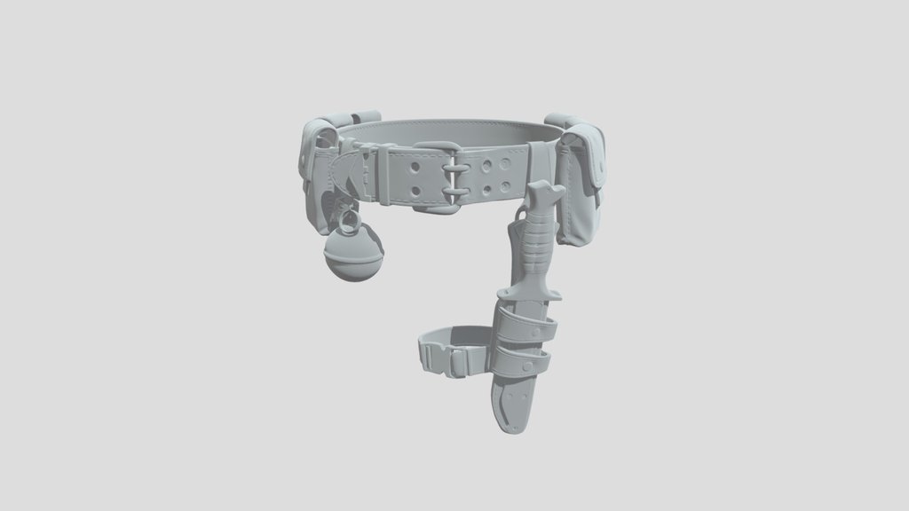 Tactical Belt with Pouches and Knife Sheath