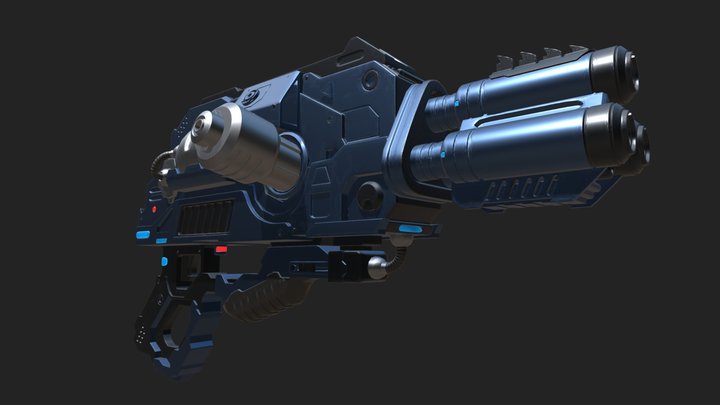 Sci-fi Alien Gun 3D Model