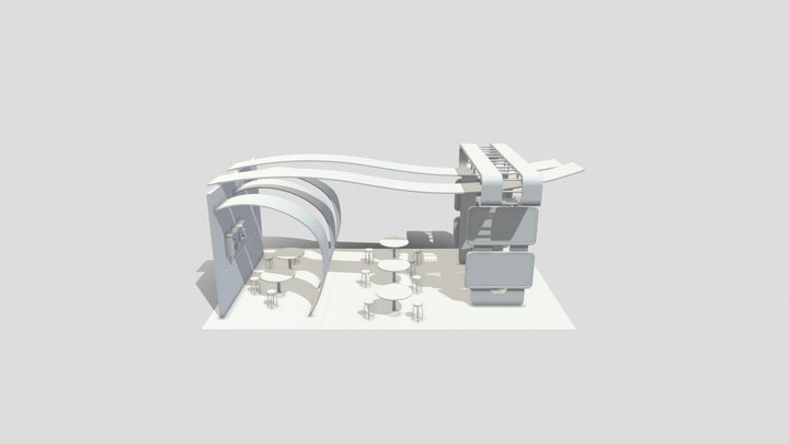 Booth For POSLAJU 3D Model