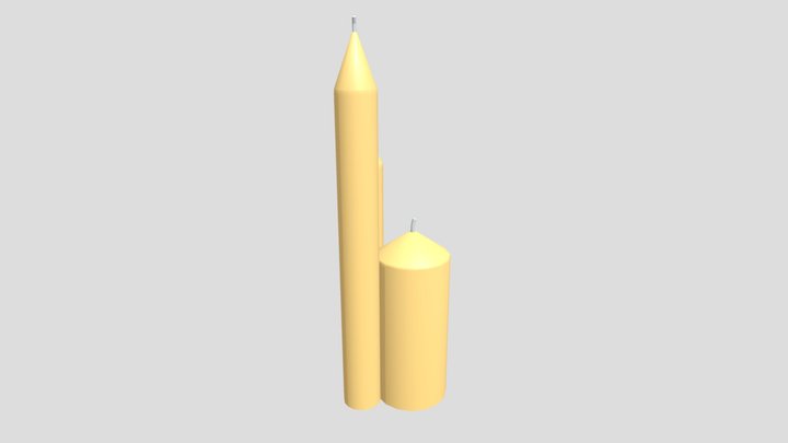 Beeswax Candles 3D Model