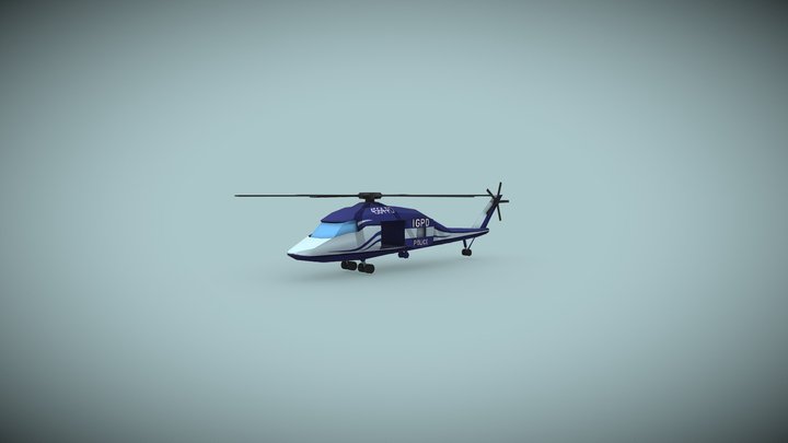 helicopter Police 3D Model