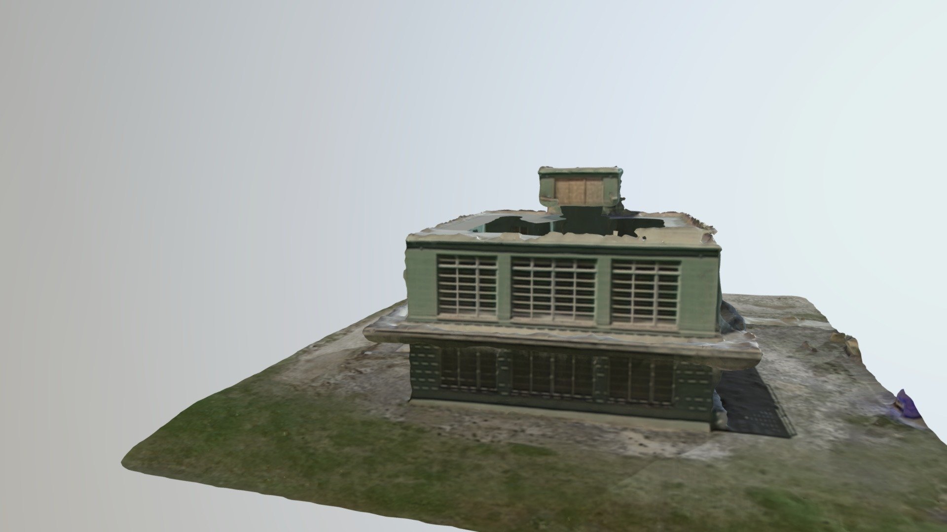 PAM Full Simplified 3d Mesh roof Messed up