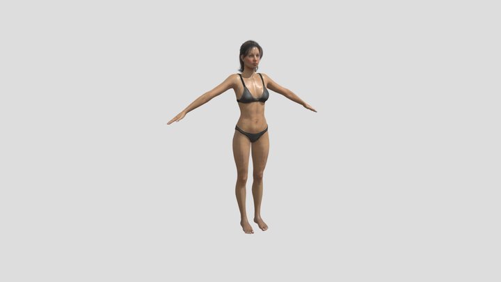 3D Female Character Model 3D Model