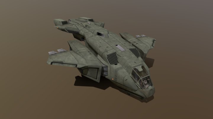 Halo 2 D77-TC Pelican 3D Model