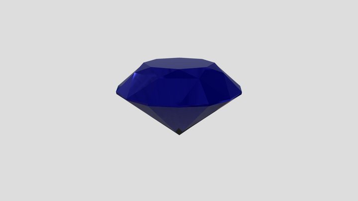 blue chaos emerald 3D Model